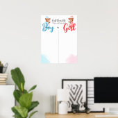 Poster Graphique pour garçon ou fille avec planche en mou (Bureau à domicile)