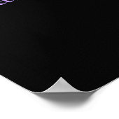 Poster Graphique Quantique Violet Obsidienne (Coin)