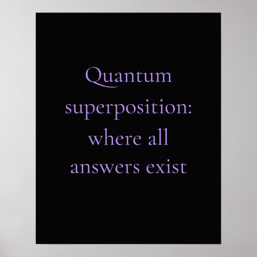 Poster Graphique Quantique Violet Obsidienne (Devant)