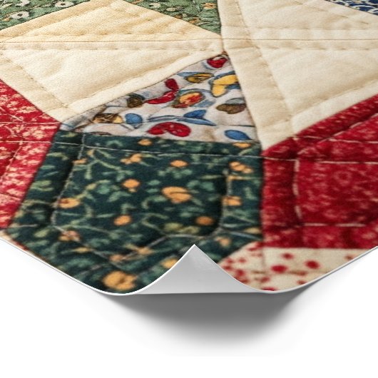 Poster Graphique Quilt Star (Coin)