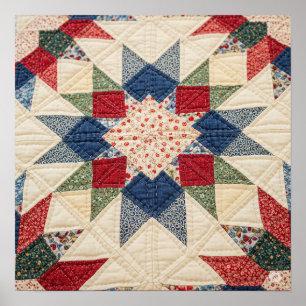 Poster Graphique Quilt Star