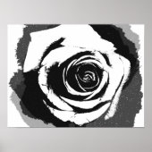 Poster Graphique rose noir et blanc (Devant)