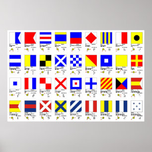 Poster Graphique Signaux multiples