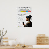 Poster Graphique Syndrome de douleur au cou du texte (Cuisine)