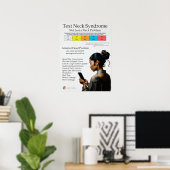 Poster Graphique Syndrome de douleur au cou du texte (Bureau à domicile)