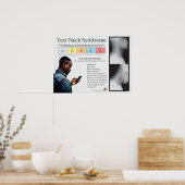 Poster Graphique Syndrome de douleur au cou du texte (Cuisine)