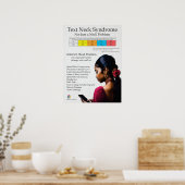 Poster Graphique Syndrome de douleur au cou du texte (Cuisine)