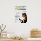 Poster Graphique Syndrome de douleur au cou du texte (Cuisine)