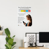 Poster Graphique Syndrome de douleur au cou du texte (Bureau à domicile)