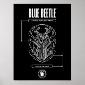 Poster Graphique technique du scarabée bleu (Devant)