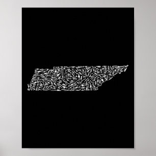 Poster Graphique Tennessee Amérique en détresse Trump Pis