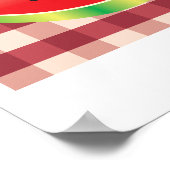 Poster graphique vectorielle de pastèque pique-nique (Coin)