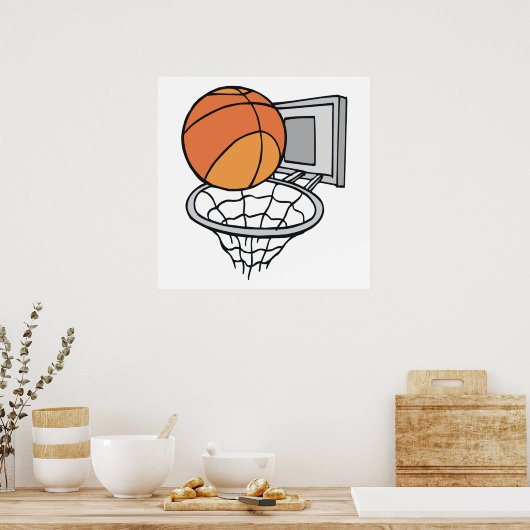 Poster graphique vectorielle nette et basket-ball (Cuisine)