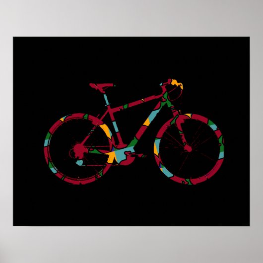 Poster graphique vélo vélo vélo (Devant)