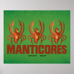 Poster Graphique Vintage de Baby Manticores