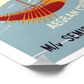 Poster graphique vintage Grèce Travel (Coin)