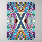 Poster Graphique X coloré (Devant)