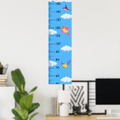 Poster Graphiques de croissance des oiseaux mignons (Bureau à domicile)