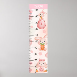 Poster Graphiques de croissance du lapin mignon