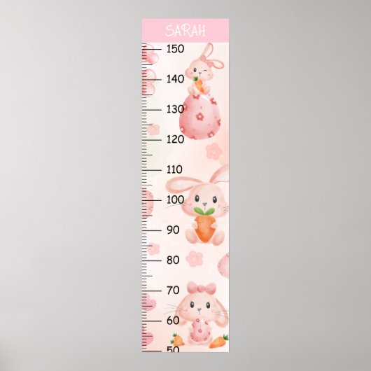 Poster Graphiques de croissance du lapin mignon (Devant)