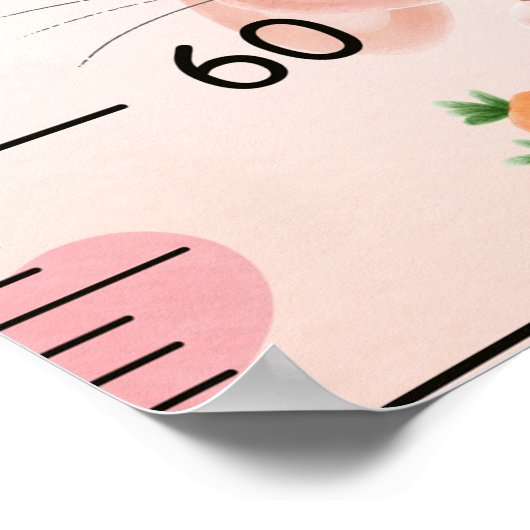 Poster Graphiques de croissance du lapin mignon (Coin)