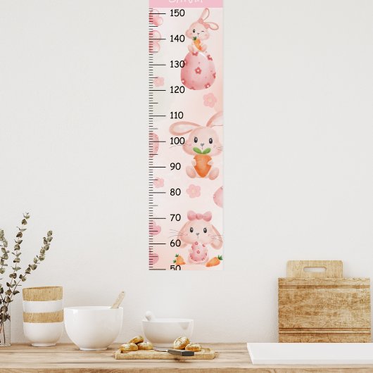 Poster Graphiques de croissance du lapin mignon (Cuisine)