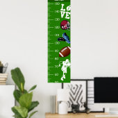 Poster Graphiques de croissance du thème de football (Bureau à domicile)