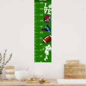 Poster Graphiques de croissance du thème de football (Cuisine)