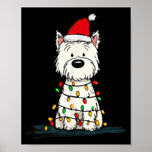 Poster Graphiques de Noël de West Highland White Terrier 