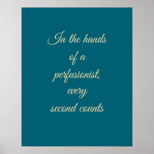 Poster Graphiques de perfusioniste de confiance sans seri
