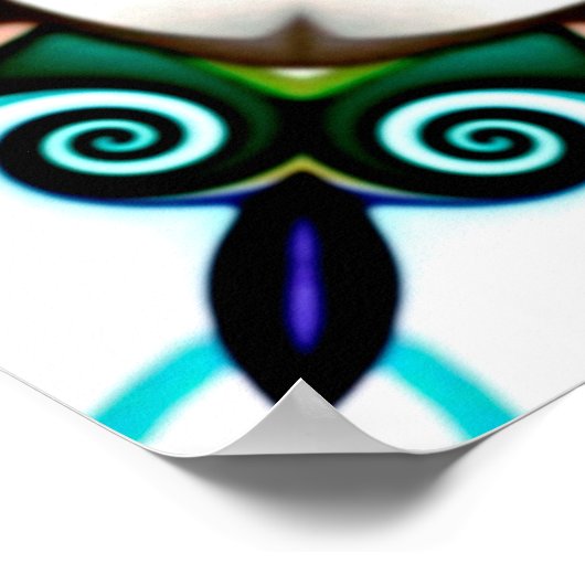 Poster Graphiques informatiques. Illustration d'un flo ab (Coin)