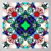 Poster Graphiques informatiques. Illustration d'un flo ab (Devant)