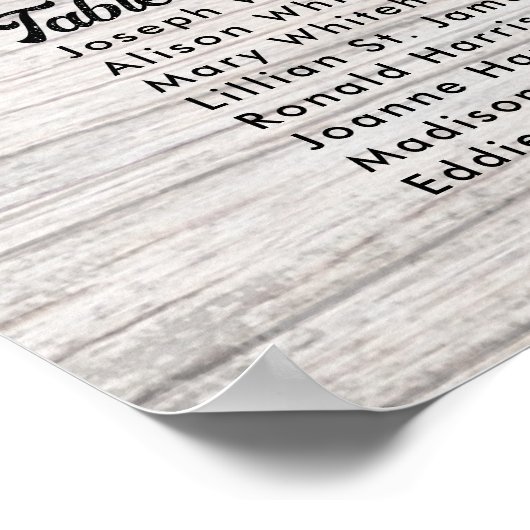 Poster Graphiques Mariages de vignobles Cartes de sièges (Coin)