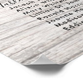 Poster Graphiques Mariages de vignobles Cartes de sièges  (Coin)