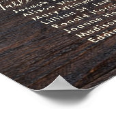 Poster Graphiques Mariages de vignobles Cartes de sièges  (Coin)