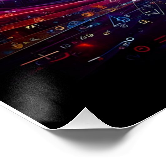 Poster Graphisme d'art Abstrait mathématique (Coin)