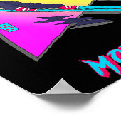 Poster Graphisme d'aventure de ski maroc vibrant (Coin)