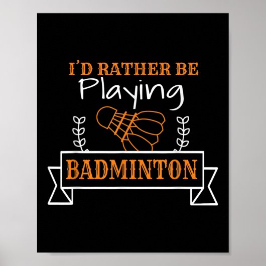 Poster Graphisme de balle de badminton pour un joueur de  (Devant)