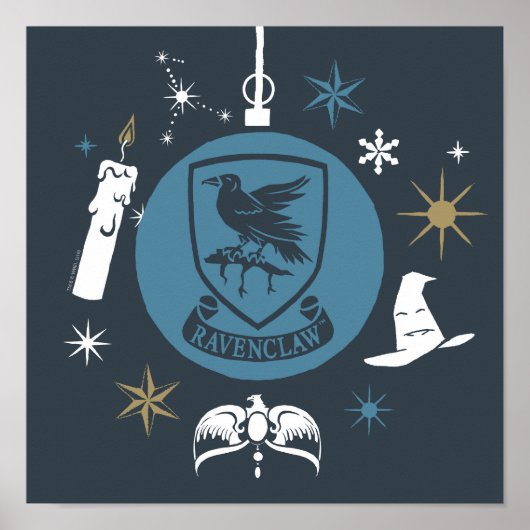 Poster Graphisme de Boule de Noël RAVENCLAW™ (Devant)