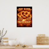 Poster Graphisme de Bretzel Fougueux (Cuisine)