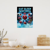 Poster Graphisme de cricket bootleg rétro (Cuisine)