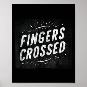 Poster Graphisme de discours génial les doigts croisés