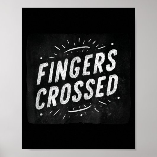 Poster Graphisme de discours génial les doigts croisés (Devant)