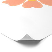 Poster Graphisme de fleur heureuse de style années 70 (Coin)