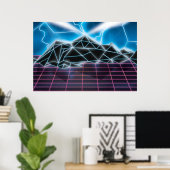 Poster Graphisme de jeu vidéo rétro des années 80 (Bureau à domicile)