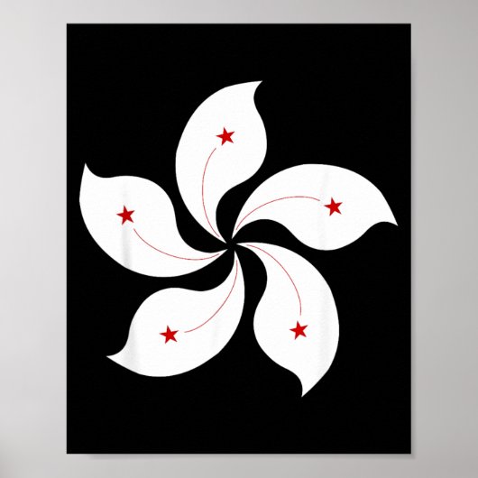 Poster Graphisme de la fleur d'orchidée à cinq pétales du (Devant)