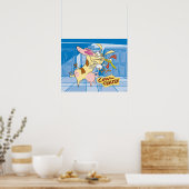 Poster Graphisme de la vache et du poulet (Cuisine)