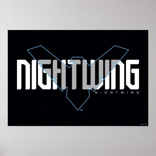 Poster Graphisme de nom Hi-Tech de Nightwing (Devant)