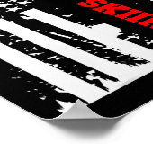 Poster Graphisme de ski nautique avec drapeau américain v (Coin)