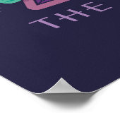 Poster Graphisme des hirondelles mortes florales (Coin)